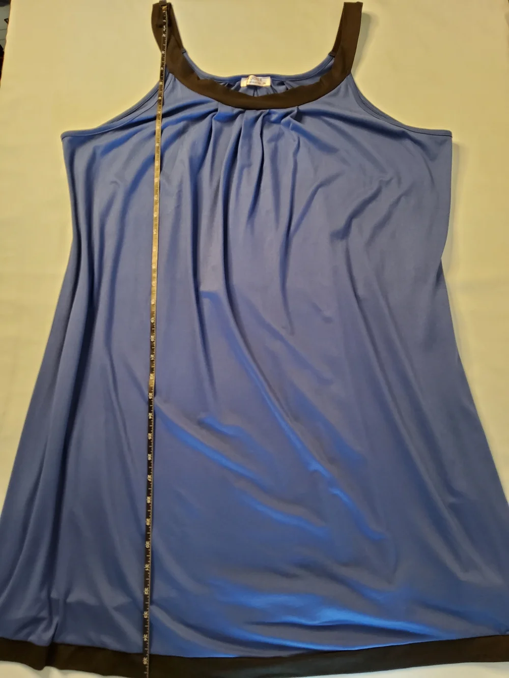 Blue Sleep Gown with Black Trim - Picture 2 of 4